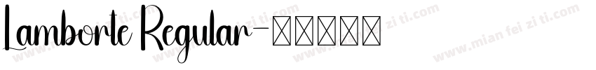 Lamborte Regular字体转换